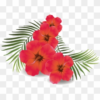 Rose Flower Vector Clipart Psd Png Transparent Hawaiian - Hawaiian Flowers Transparent Background