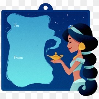 Di Holidaytag Jasmine Revised - Gift Tags Disney Clipart