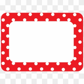 Tcr5539 Red Polka Dots 2 Name Tags/labels Image - Polka Dot Name Tags Clipart