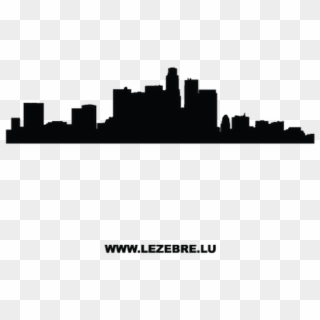 Los Angeles Skyline Silhouette Png Vector Black And - Downtown Los Angeles Skyline Drawing Clipart