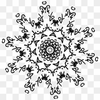 Drawn Snowflake Png Tumblr - Transparent Snowflake Black And White Clipart