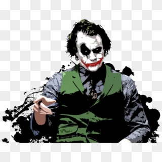 History Of The Joker - Joker Heath Ledger Art Clipart