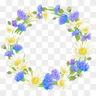 Field Flowers Wreath Png Clipart - Венки Из Цветов Клипарт Transparent Png