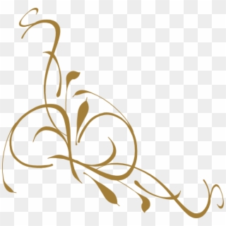 Jpg Royalty Free Download Gold Elegant Swirl Designs - Vector Floral Gold Png Clipart