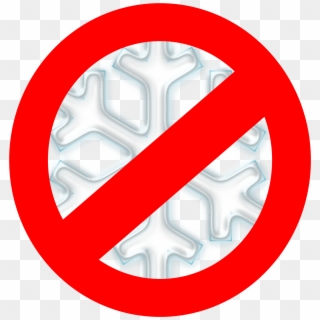 No To Snow - Sinal De Proibiçao Png Clipart
