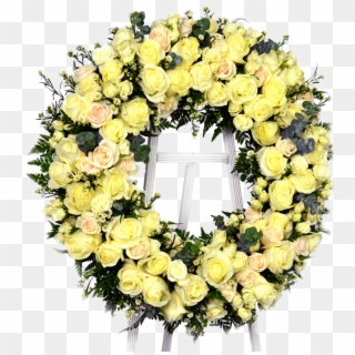 Funeral Wreath Yellow Roses Clipart