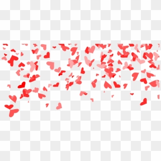 Free Download - Heart Confetti Transparent Background Clipart