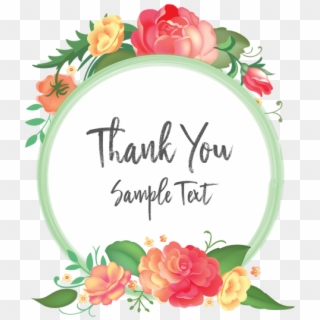 Vintage Thank You Png Free - Flower Clipart