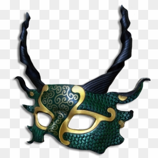 Mask Sticker Dragon Png Carnival Freetoedit Gold - Dragon Half Mask Clipart