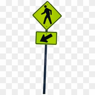 Yellow Man Walking Street Sign Stock 0098 Png By Annamae22 - Crossing Sign Clipart