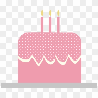 Birthday Cake Birthday Candles Cupcake - Pink Cake Transparent Background Clipart