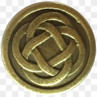 Celtic Knot Antique Gold Metal Button 11/16" The Button - Emblem Clipart