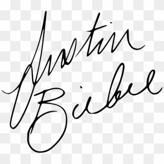 Open - Justin Bieber Autografo Png Clipart