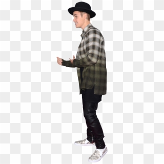 Justin Bieber With Hat Png Image - Plaid Clipart