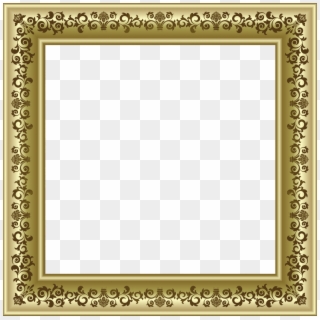 Gold Photo Frame Png With Brown Ornaments - Frames Psd Files Free Download Clipart