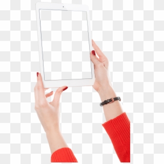 Download Girl Hand Holding White Tablet Png Image - Girl Hand Holding Png Clipart