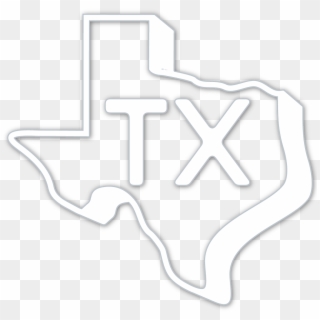 Texas White Outline , Png Download - Black-and-white Clipart