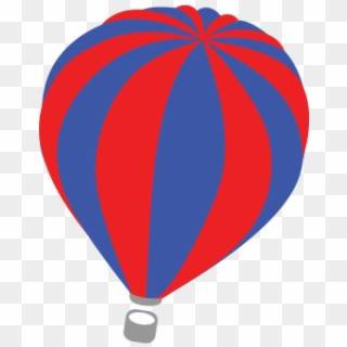 Red Blue Hot Air Balloon - Transparent Background Hot Air Balloon Cartoon Clipart