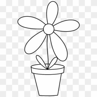 Awesome Flower Pot Images Black And White Clipart Transparent - Flowerpot - Png Download