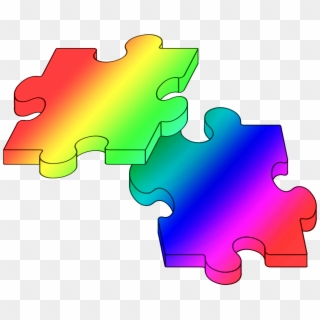 Rainbow Puzzle Pieces Clipart