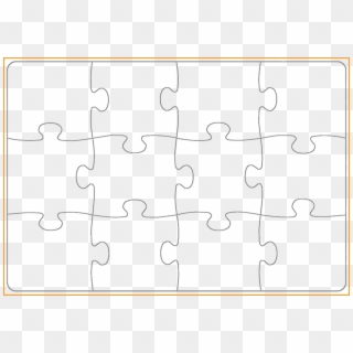 Clip Art Free Stock Drawing Puzzle 12 Piece - Line Art - Png Download