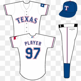 Otherwise, I Like The Red Outlines Of The Lettering - Texas Rangers Home Uniforms Clipart