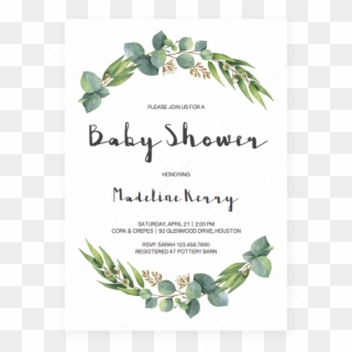 Eucalyptus Baby Shower Invitation Download By Littlesizzle - Baby Shower Alphabet Book Sign Clipart