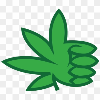 Weed Leaf Thumbs Up Clipart