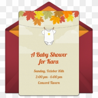 Autumn Baby Shower Online Invitation - Baby Shower Invitations Fall Theme Boy Free Clipart
