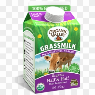 Pint Grassmilk Half & Half, - Organic Valley Grassmilk Half And Half Clipart