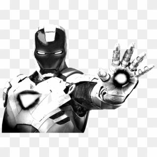 Iron Man Black White A - Iron Man Suit Black And White Clipart