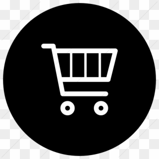 Black Shopping Cart - Icon Shopping Cart Circle Clipart