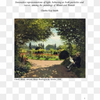 Doc - Claude Monet Adolphe Monet Reading In The Garden Clipart