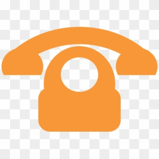 Orange Clipart Cell Phone - Orange Telephone Symbol - Png Download