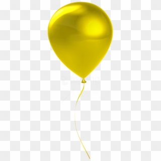 Free Png Download Single Yrllow Balloon Transparent - Birthday Single Yellow Balloons Clipart