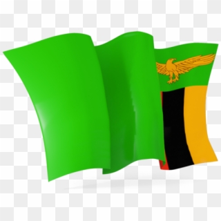 Clipart Mountain Flag - Waving Flag Of Zambia - Png Download