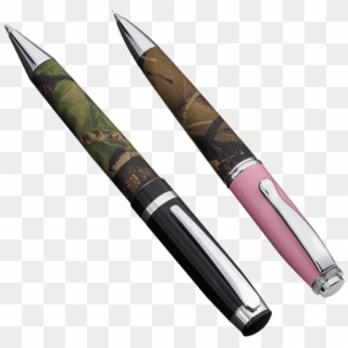 Two-tone Camo Leather Ballpoint Pen - Two Pen Png Clipart