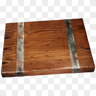 Acid Washed Metal Strap Inlay Wood Table - Metal Inlay Table Top Clipart