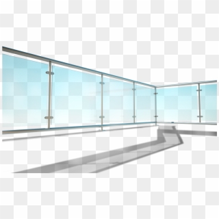 Glass Fence Png - Balcony Glass Railing Png Clipart