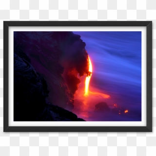 Kilauea Lava Spigot Canvas Print In Rustic Frame Julia - Picture Frame Clipart