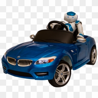 Robot Driving A Car Clipart