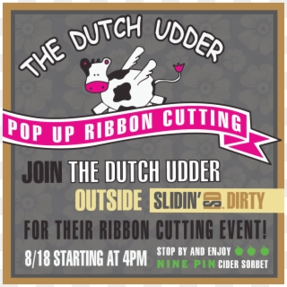 Dutch Udder Ice-cream Ribbon Cutting - Poster Clipart