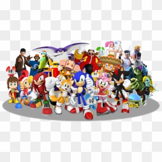 Sonic Racing Group - Sonic And All Stars Racing Transformed Cast Clipart