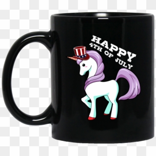 Happy 4th Of July Unicorn Red White Blue Stars Mug Clipart