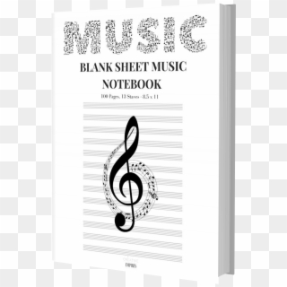 Blank Sheet Music Notebook - Treble Clef Clipart