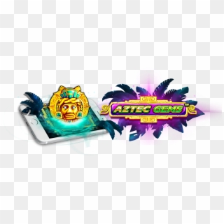 Aztec Gems Slots Game Logo - Graphic Design Clipart