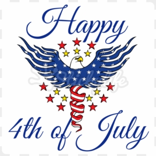 Happy 4th Of July Static Cling - Vector Graphics Clipart