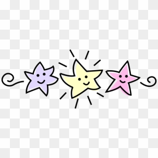 Vector Illustration Of Anthropomorphic Happy Stars - Cartoon Clipart