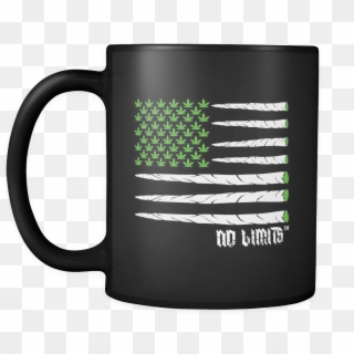 Marijuana Joint Flag Black Mugs - Mug Clipart