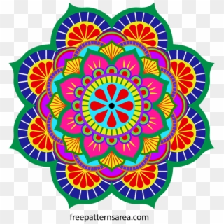 Circle Flower Mandala Colorful Eps Graphic Design Image - Mandala Clipart